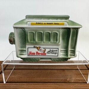 Jim Beam San Francisco Cable Car Ceramic Decanter Vintage Collectible